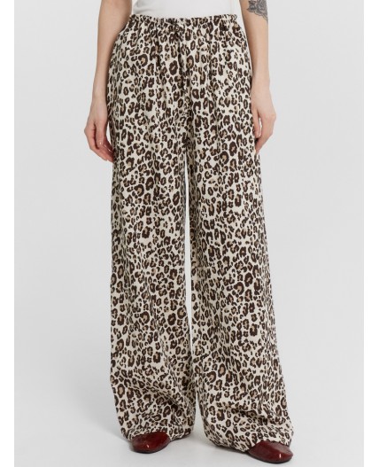 Брюки крупный леопард
