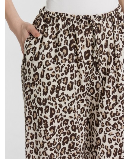 Брюки крупный леопард