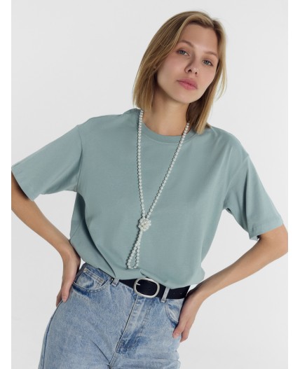 Футболка бирюзовая дымка