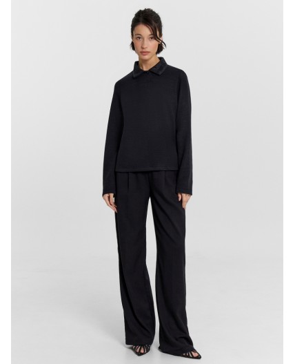 Поло черный +печать