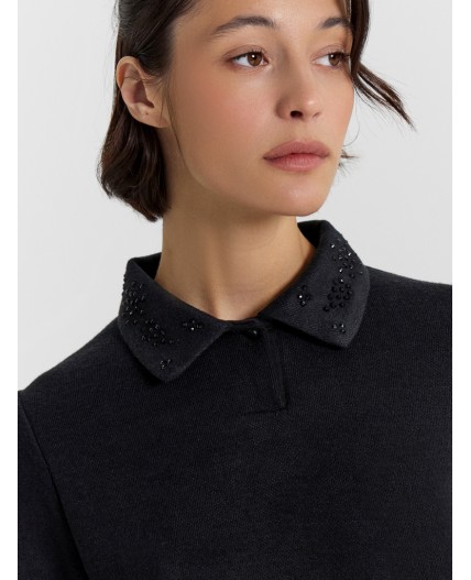 Поло черный +печать