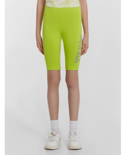 Шорты зеленый лайм +лиловый вереск +печать