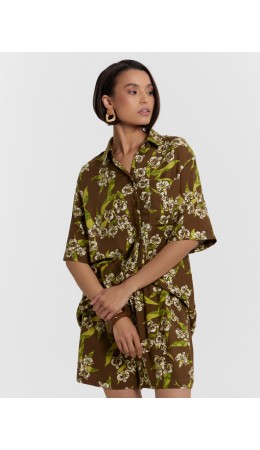 Рубашка цветы на кенгуру