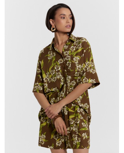 Рубашка цветы на кенгуру