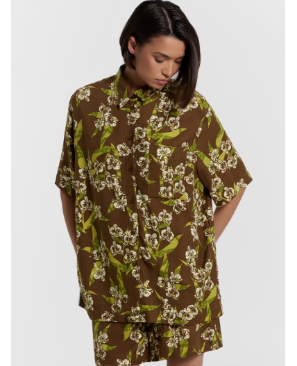 Рубашка цветы на кенгуру