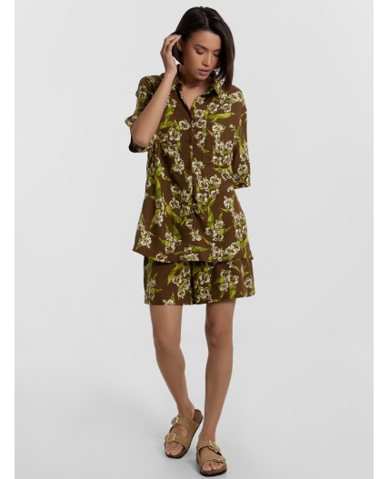 Рубашка цветы на кенгуру