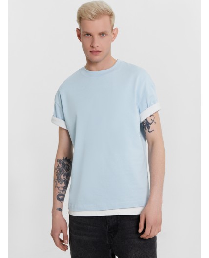 Футболка серо-голубой