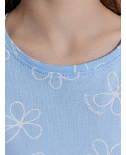 Комплект цветы на голубом