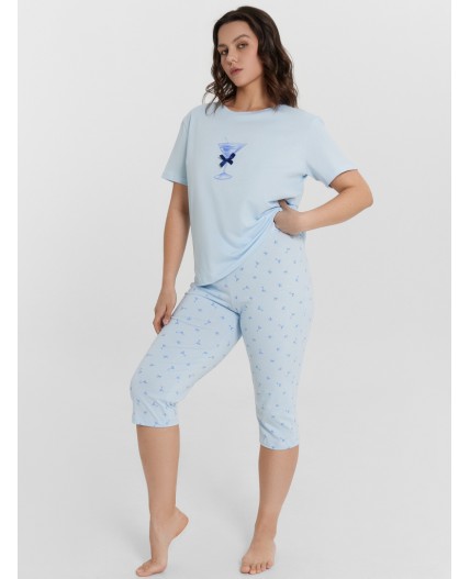 Комплект голубое небо +коктейли на голубом