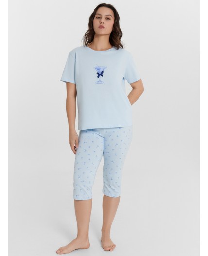 Комплект голубое небо +коктейли на голубом