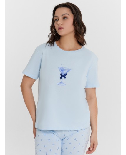 Комплект голубое небо +коктейли на голубом