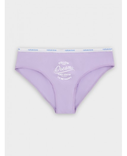 Трусы св.лиловый +печать