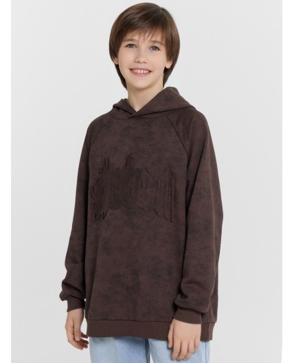 Худи коричневый acid wash