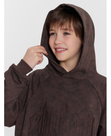 Худи коричневый acid wash