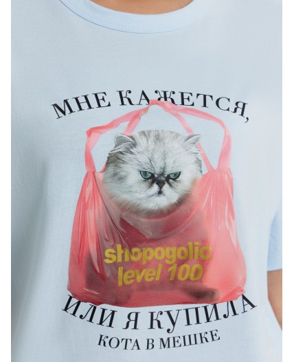 Футболка голубое небо +печать1