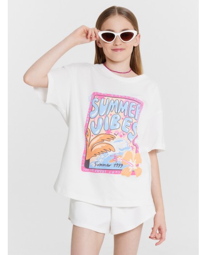 Футболка белый +печать9