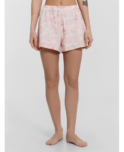 Пижама св.молочный +цветы на св.молочном