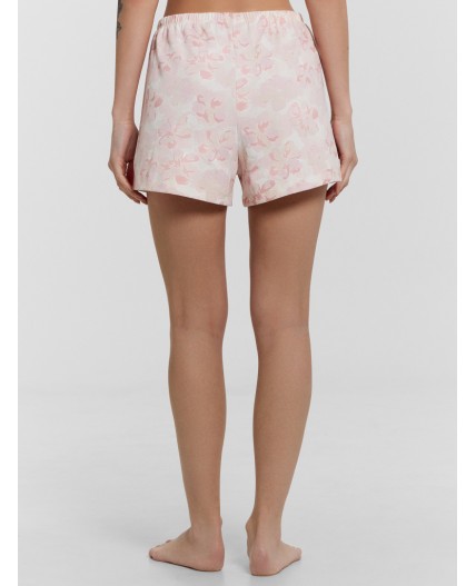 Пижама св.молочный +цветы на св.молочном