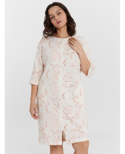 Халат цветы на св.молочном