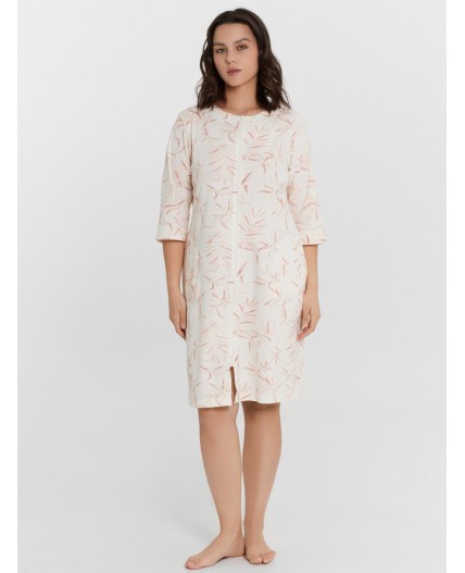Халат цветы на св.молочном