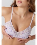 Бюстгальтер цветочки на лавандовом