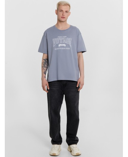 Футболка сизый +печать1