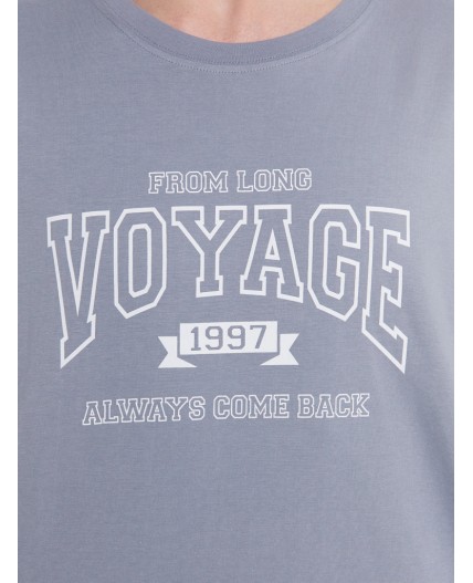 Футболка сизый +печать1