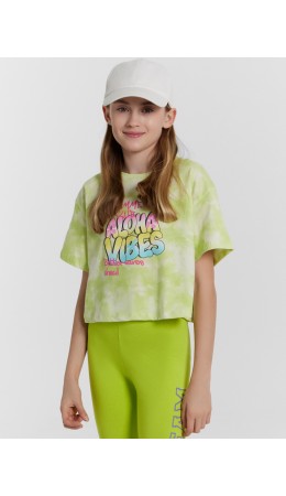 Футболка пятна на лайме