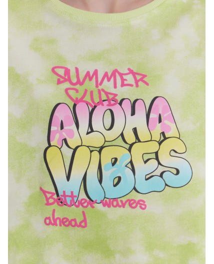 Футболка пятна на лайме