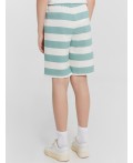 Шорты шалфейно -молочная полоска