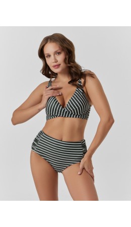 Купальник полоска на хаки