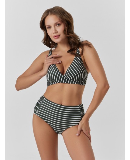 Купальник полоска на хаки