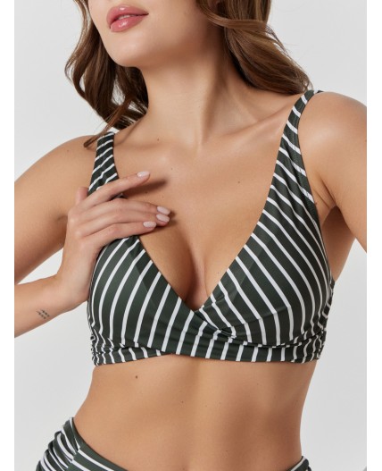 Купальник полоска на хаки