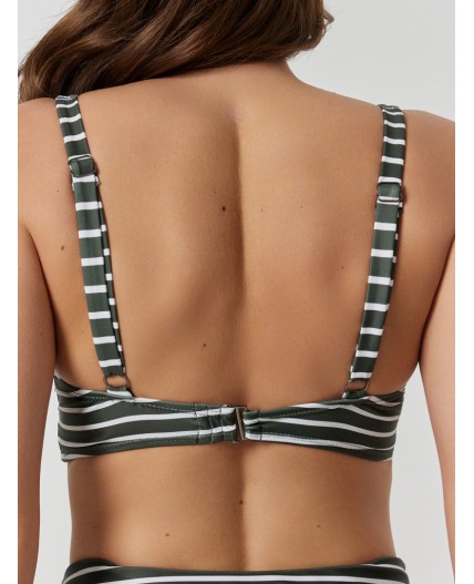 Купальник полоска на хаки