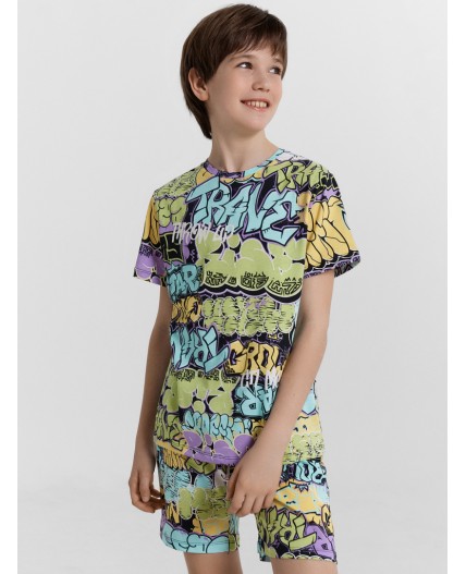 Комплект цветные граффити на черном