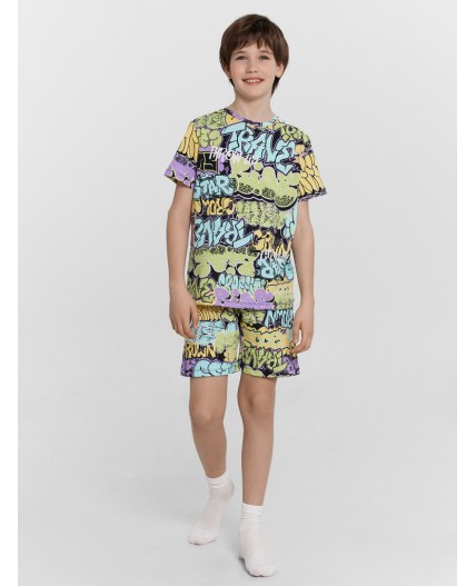 Комплект цветные граффити на черном