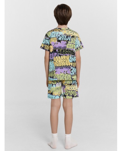 Комплект цветные граффити на черном