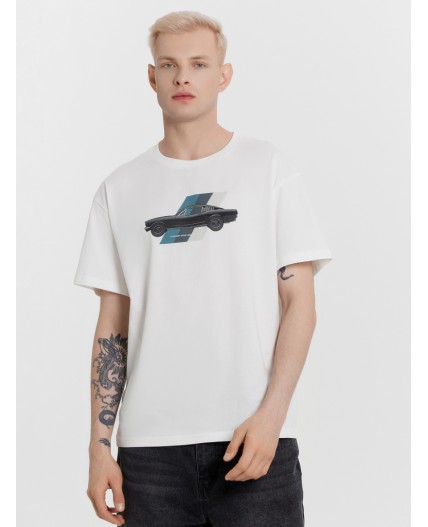 Футболка белый +печать3