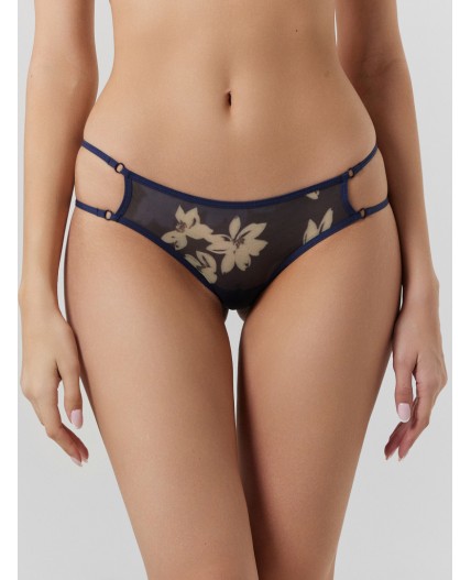 Трусы крупные цветы на т.синем