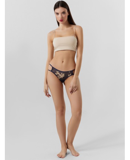 Трусы крупные цветы на т.синем