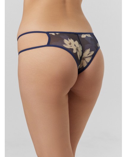 Трусы крупные цветы на т.синем
