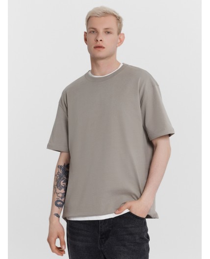 Футболка серо -зеленый