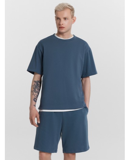 Футболка серый деним