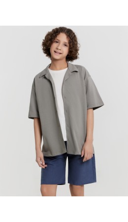 Рубашка серо-бежевый