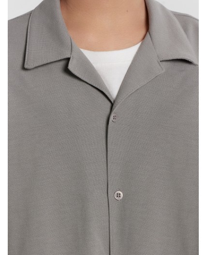 Рубашка серо-бежевый