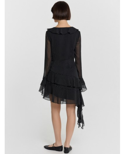 Платье точка на черном