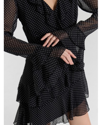 Платье точка на черном