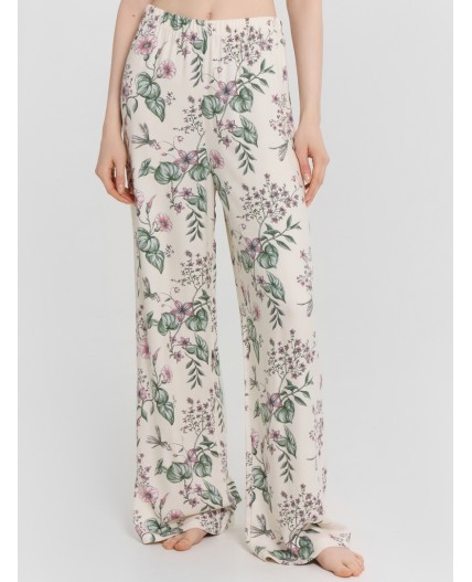 Комплект домашний цветы на св.молочном1