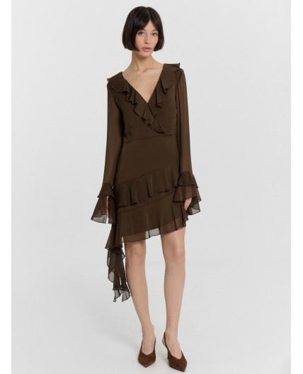 Платье коричневый