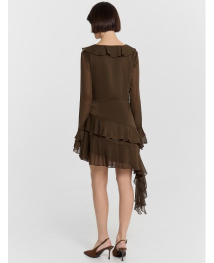 Платье коричневый